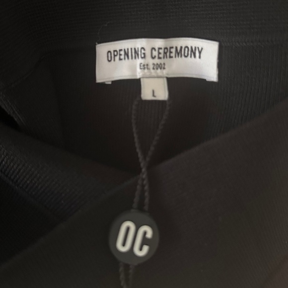 NWT - Opening Ceremony Black BodyCon Stretch Skirt with Side Ruffles - Size L - Picture 9 of 13